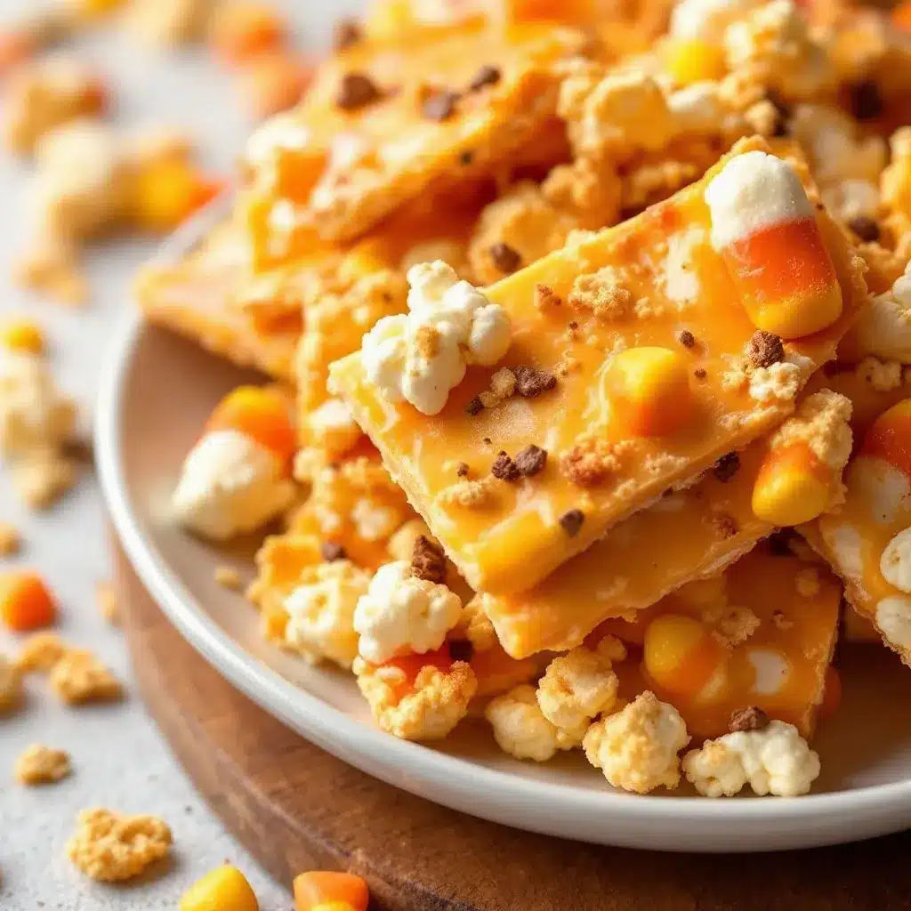candy corn popcorn bark preparation steps