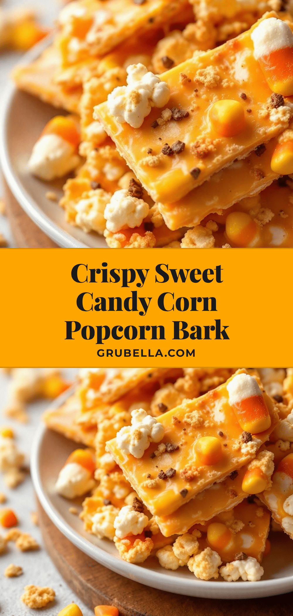 candy corn popcorn bark recipe