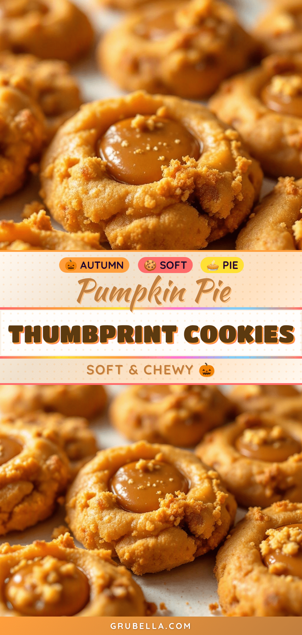 chewy pumpkin pie thumbprint cookies recipe