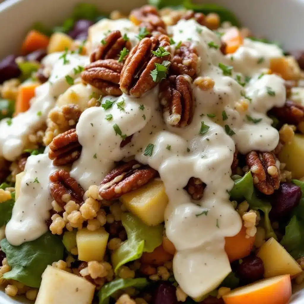 cozy apple pecan fall salad - featured image