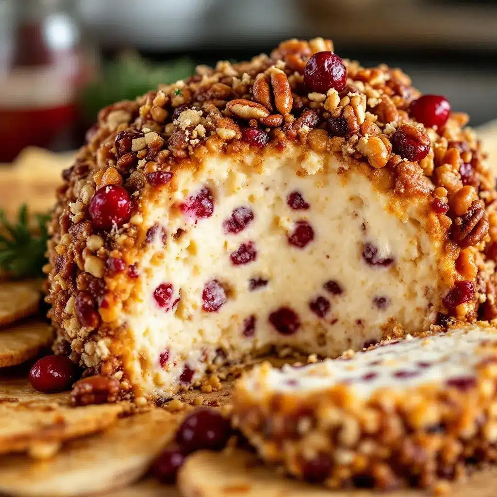creamy cranberry pecan cheese ball preparation steps