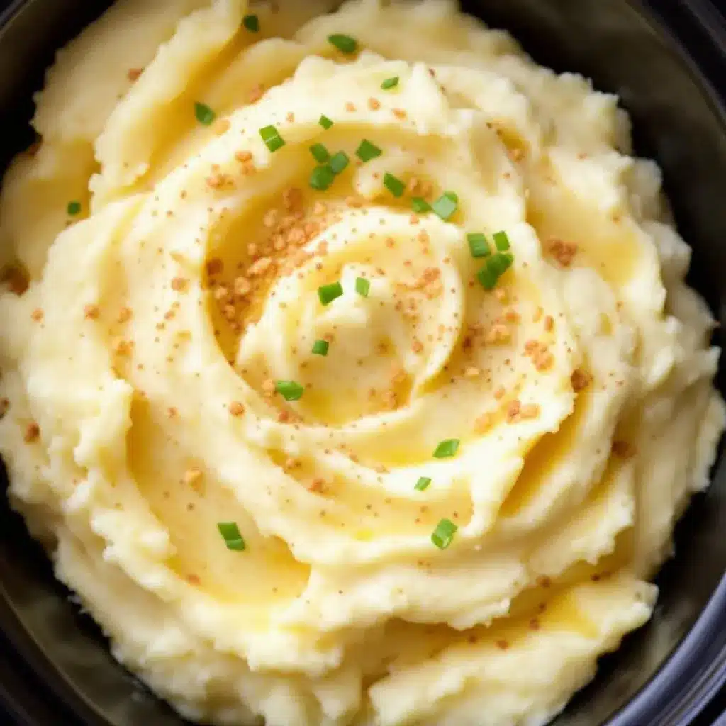 creamy crockpot mashed potatoes with cream cheese preparation steps