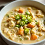 creamy crockpot white chicken chili - featured image