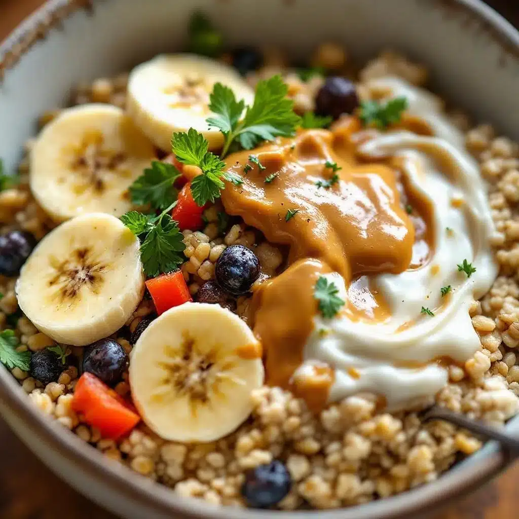 creamy peanut butter banana overnight oats - featured image