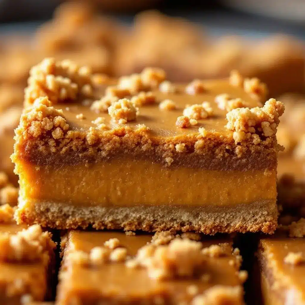 creamy pumpkin pie bars - featured image