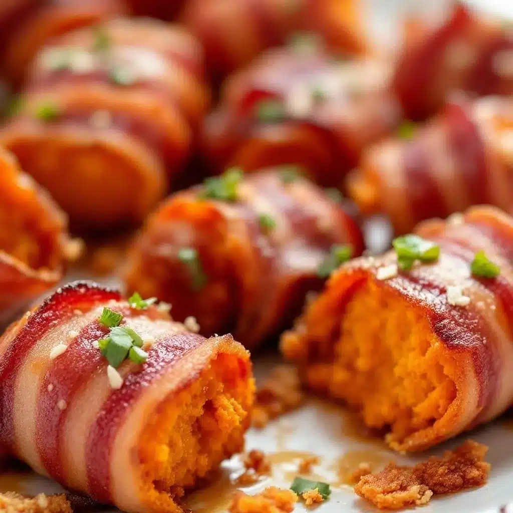 Crispy Bacon Wrapped Sweet Potato Bites - featured image