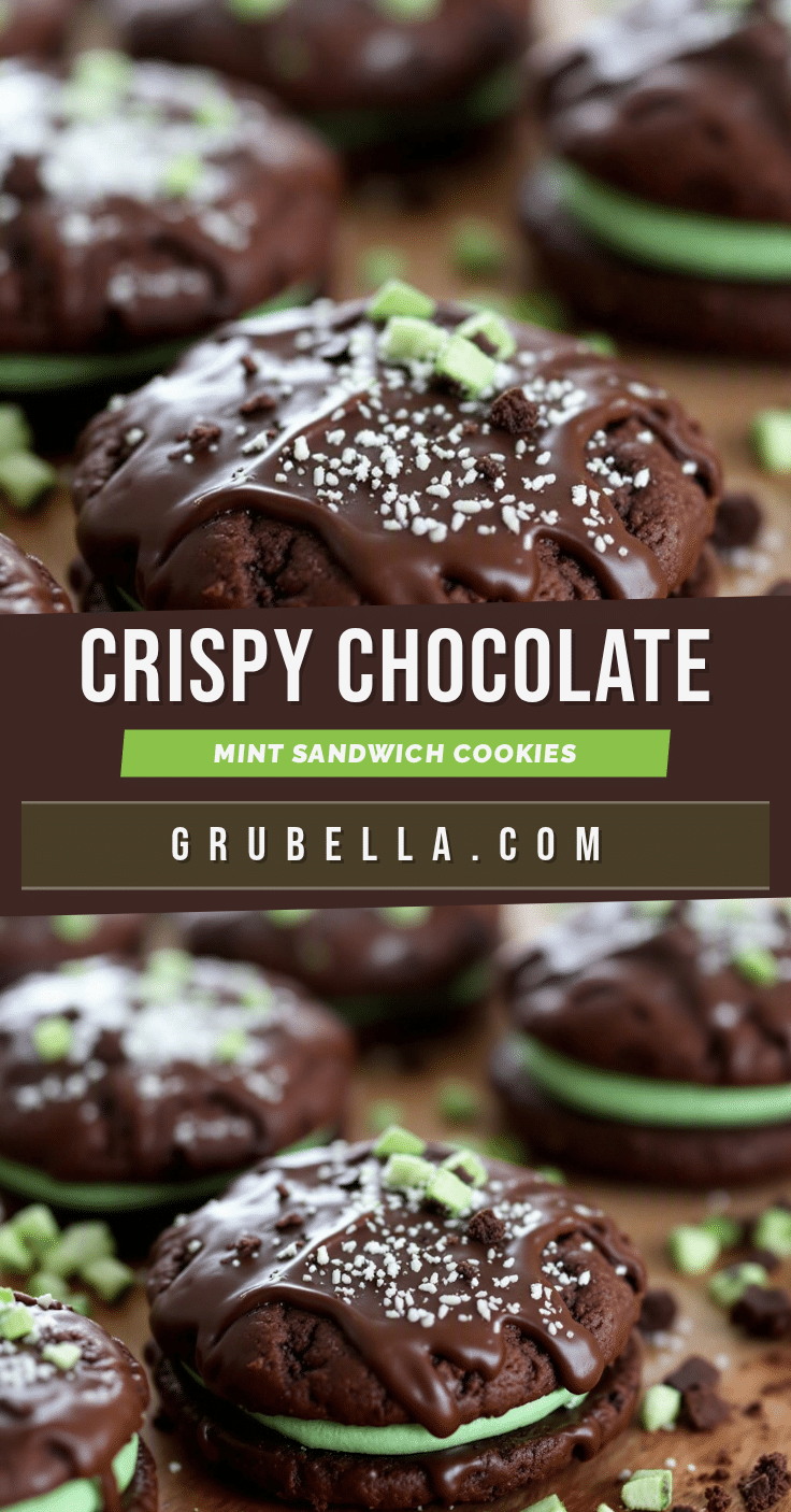 crispy chocolate mint sandwich cookies recipe