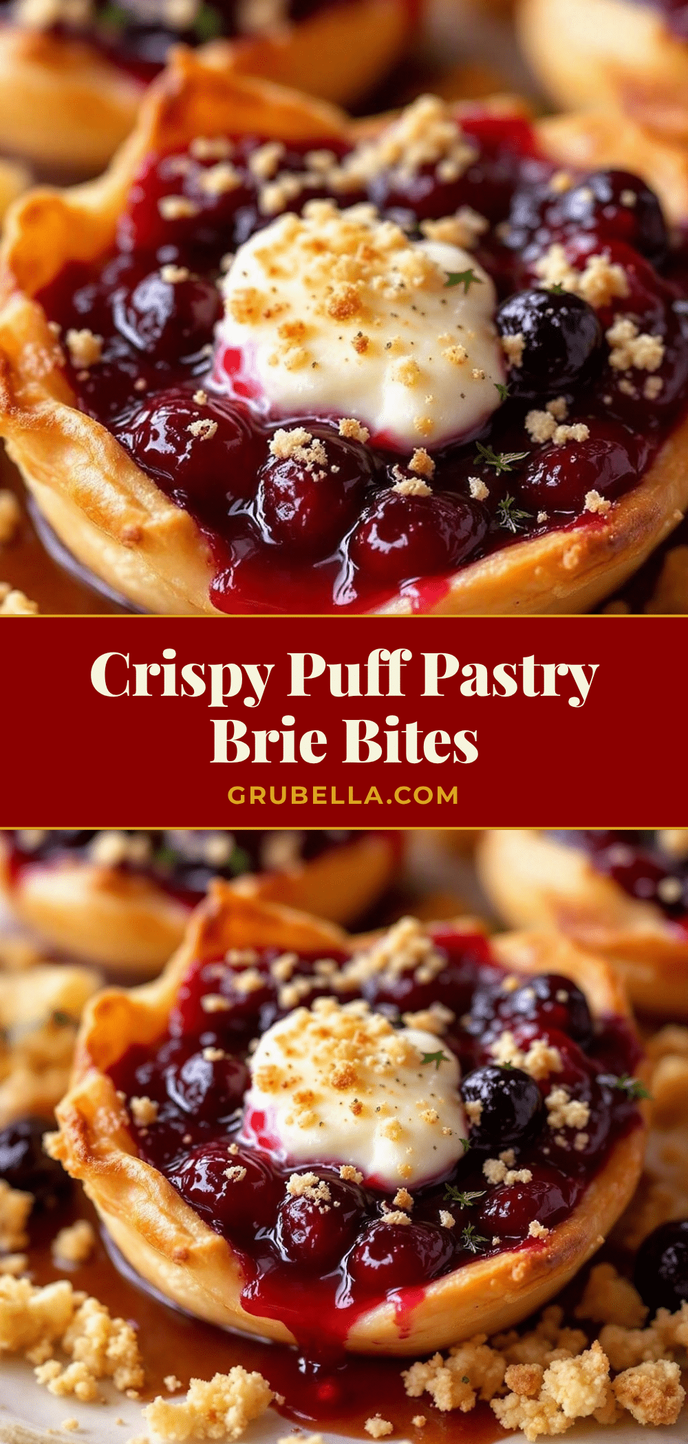 Crispy Cranberry Brie Bites recipe
