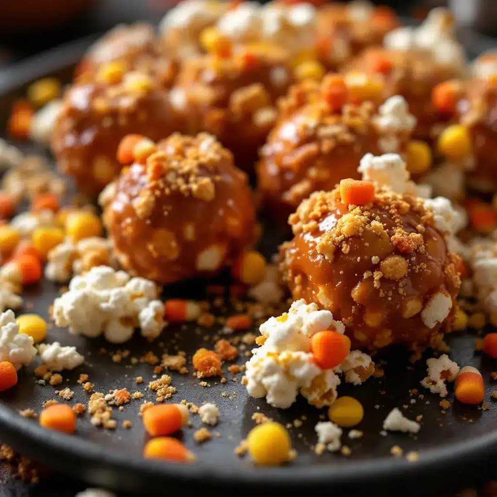 Crispy Halloween Popcorn Balls preparation steps