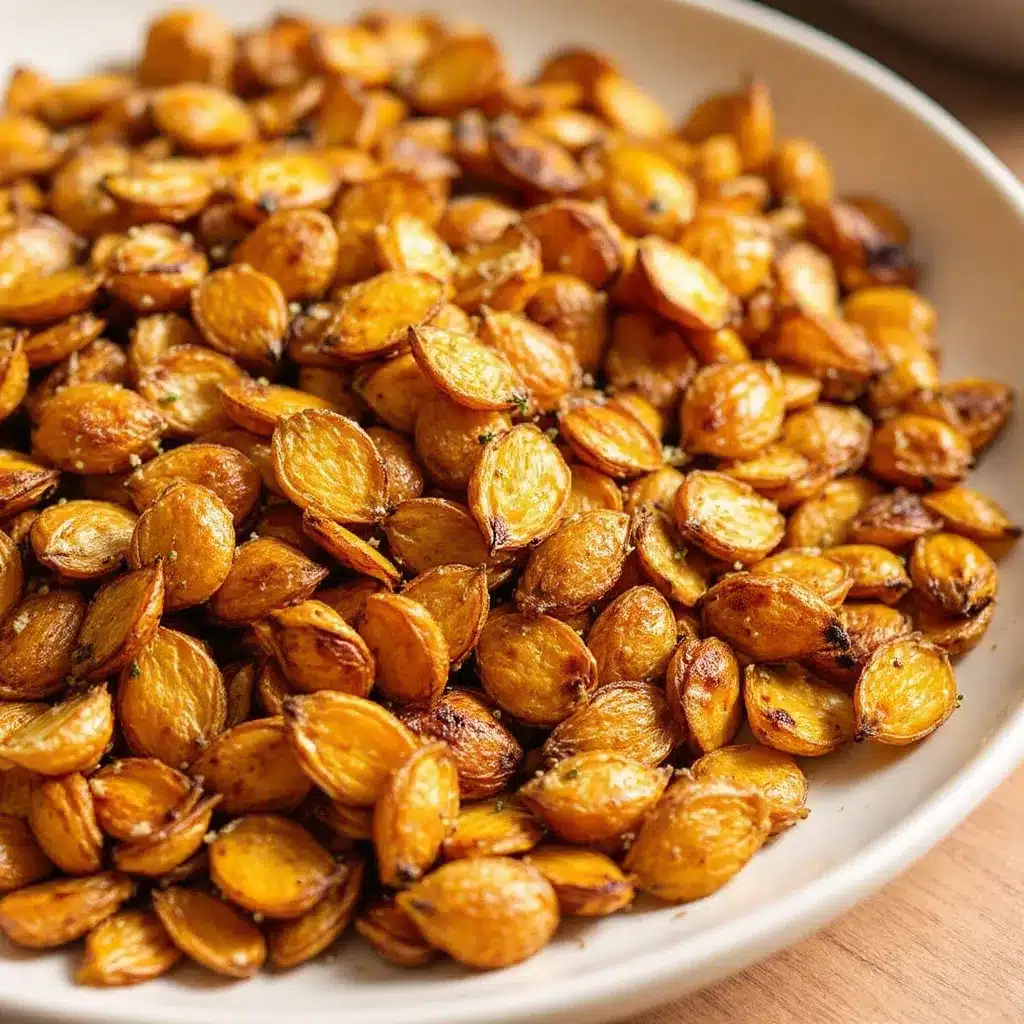 crispy roasted garlic parmesan pumpkin seeds preparation steps
