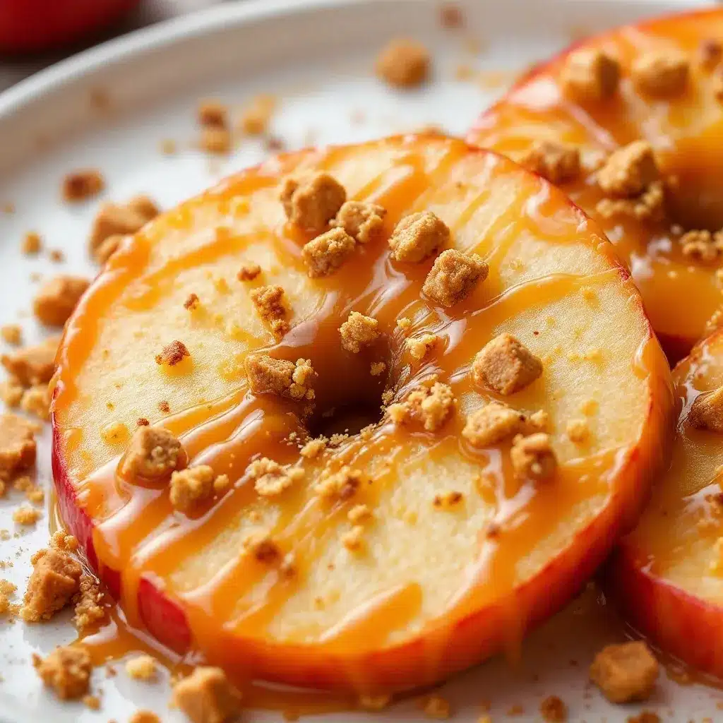 crispy salted caramel apple slices preparation steps