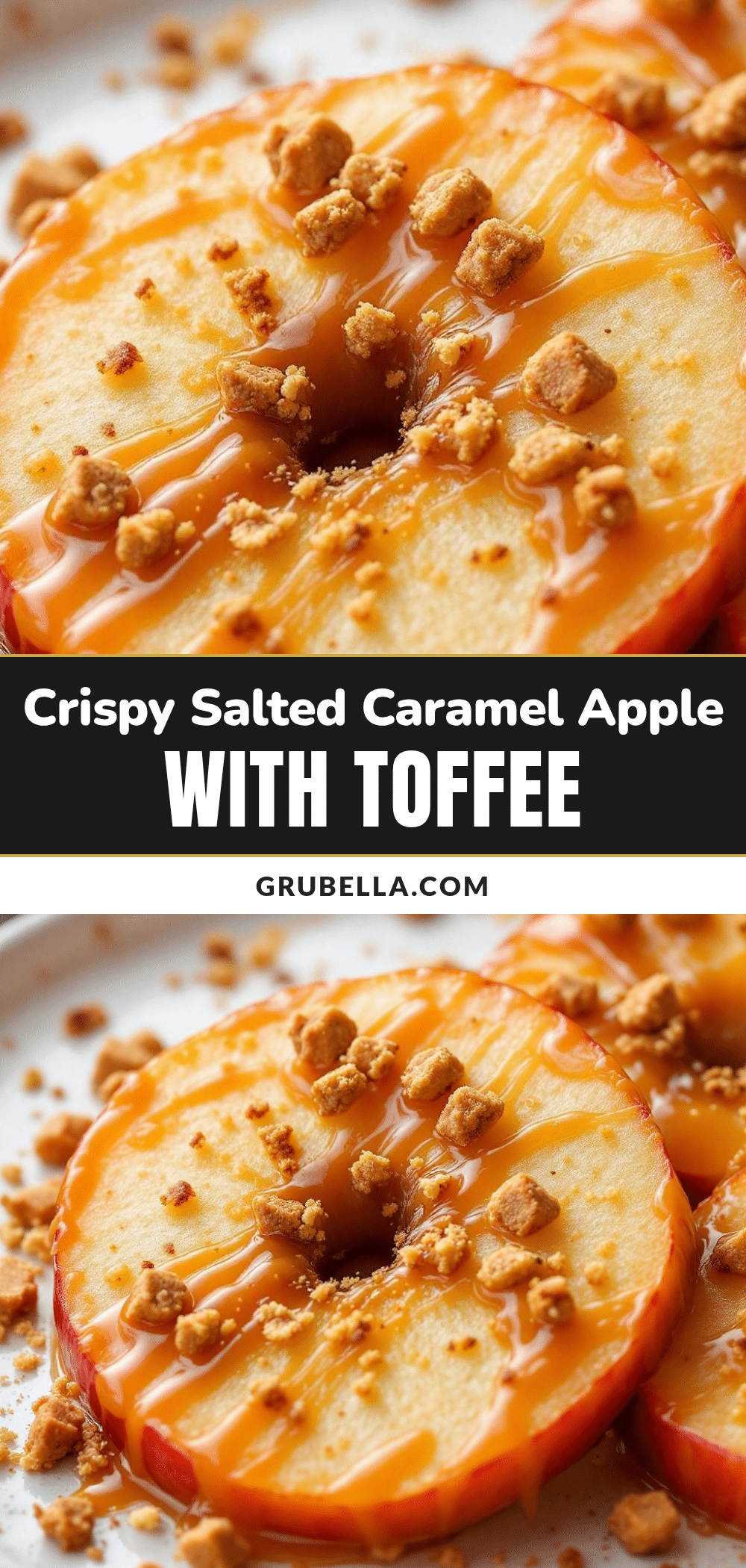 crispy salted caramel apple slices recipe
