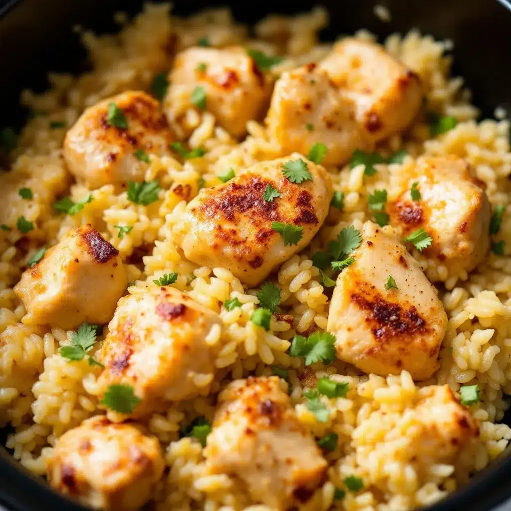 crockpot chicken and rice preparation steps