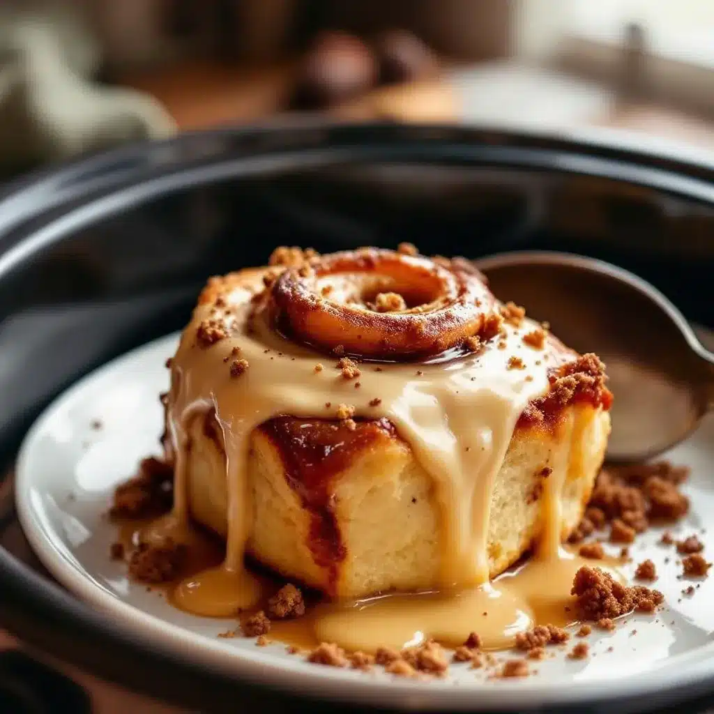 Crockpot Christmas Morning Cinnamon Rolls preparation steps