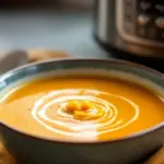 crockpot pumpkin soup with coconut milk - featured image