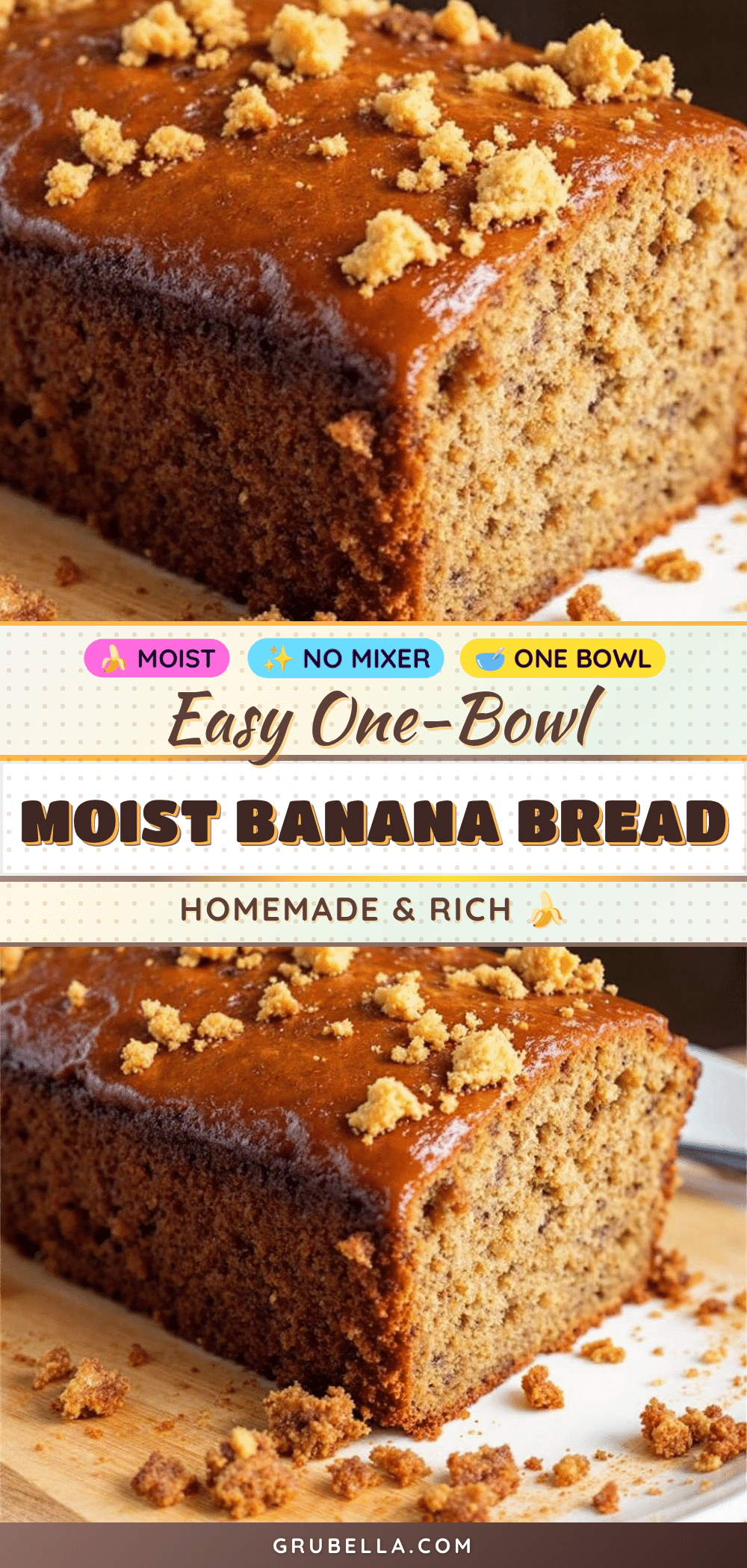 Easy One-Bowl Moist Banana Bread recipe