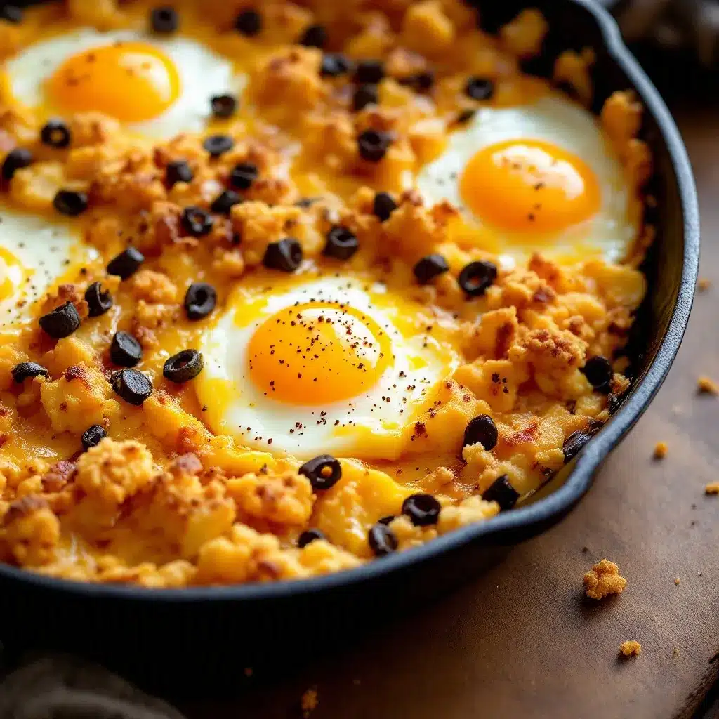 Easy One-Pan Halloween Breakfast Skillet preparation steps