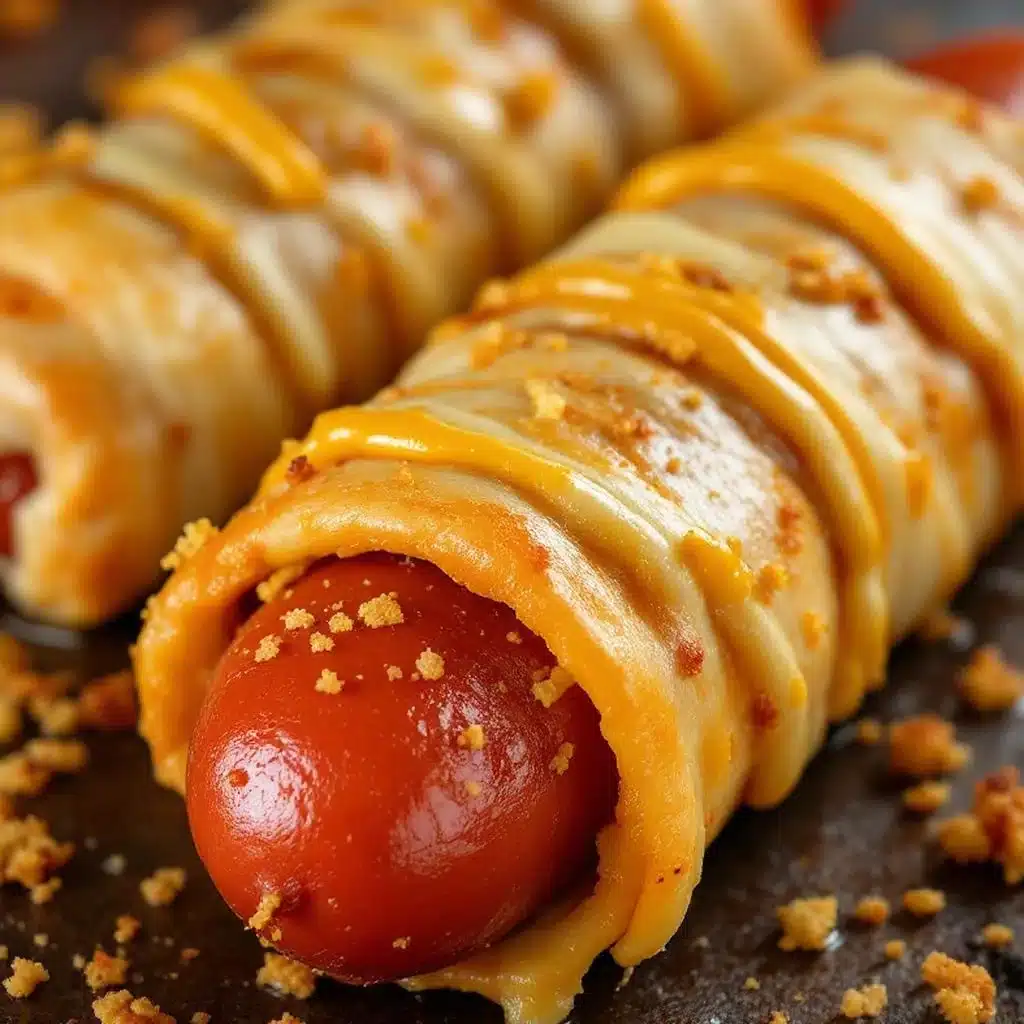 easy spooky mummy hot dogs - featured image