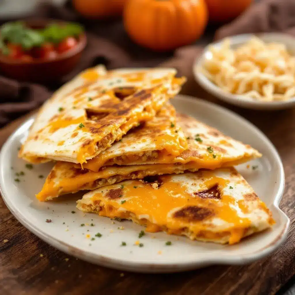 Fun Jack-O-Lantern Cheese Quesadillas preparation steps