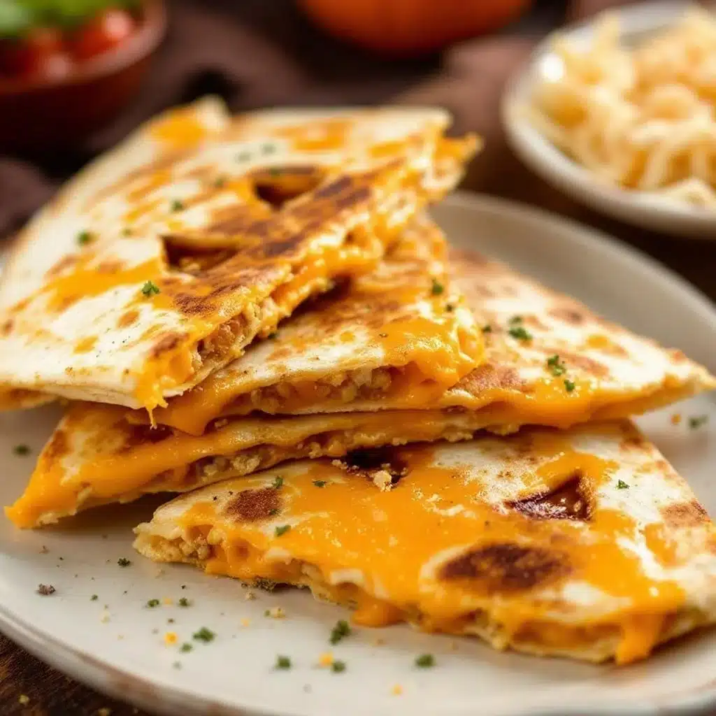 Fun Jack-O-Lantern Cheese Quesadillas - featured image
