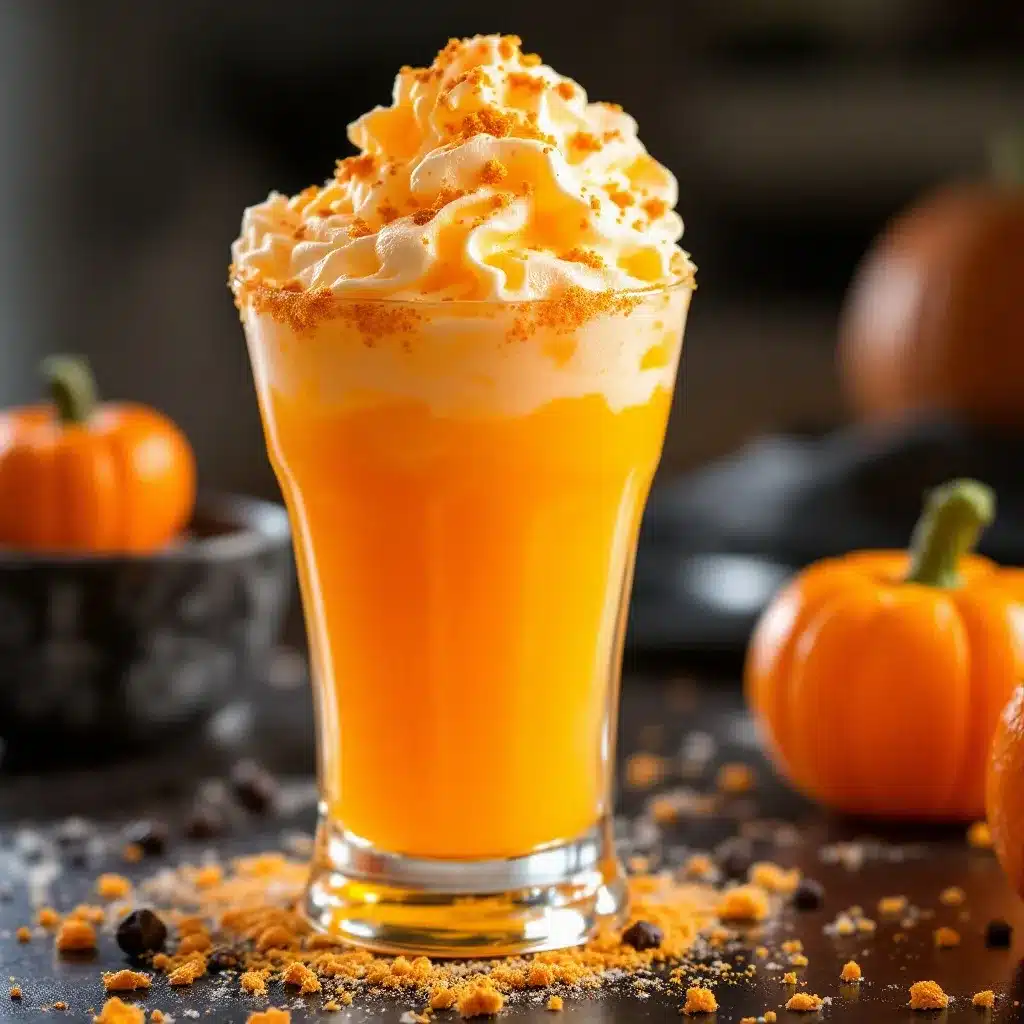 Fun Orange Halloween Punch with Sherbet Float preparation steps