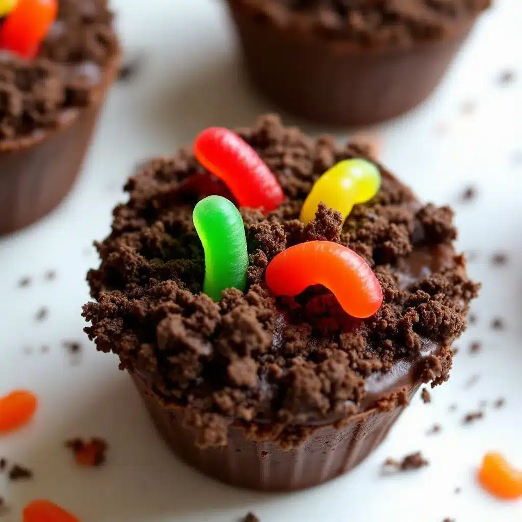 Halloween dirt cups preparation steps