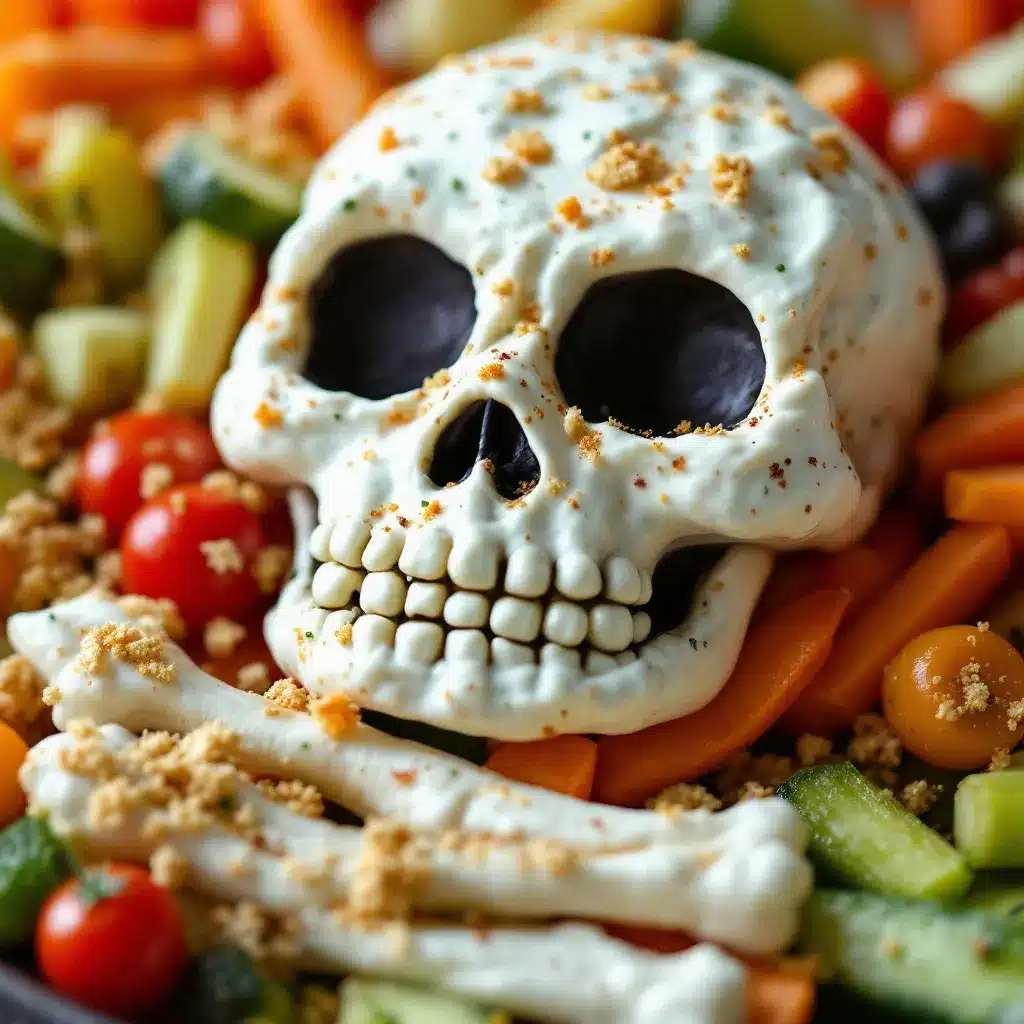 Halloween Skeleton Veggie Tray preparation steps
