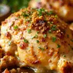 herb butter roasted turkey thighs - featured image