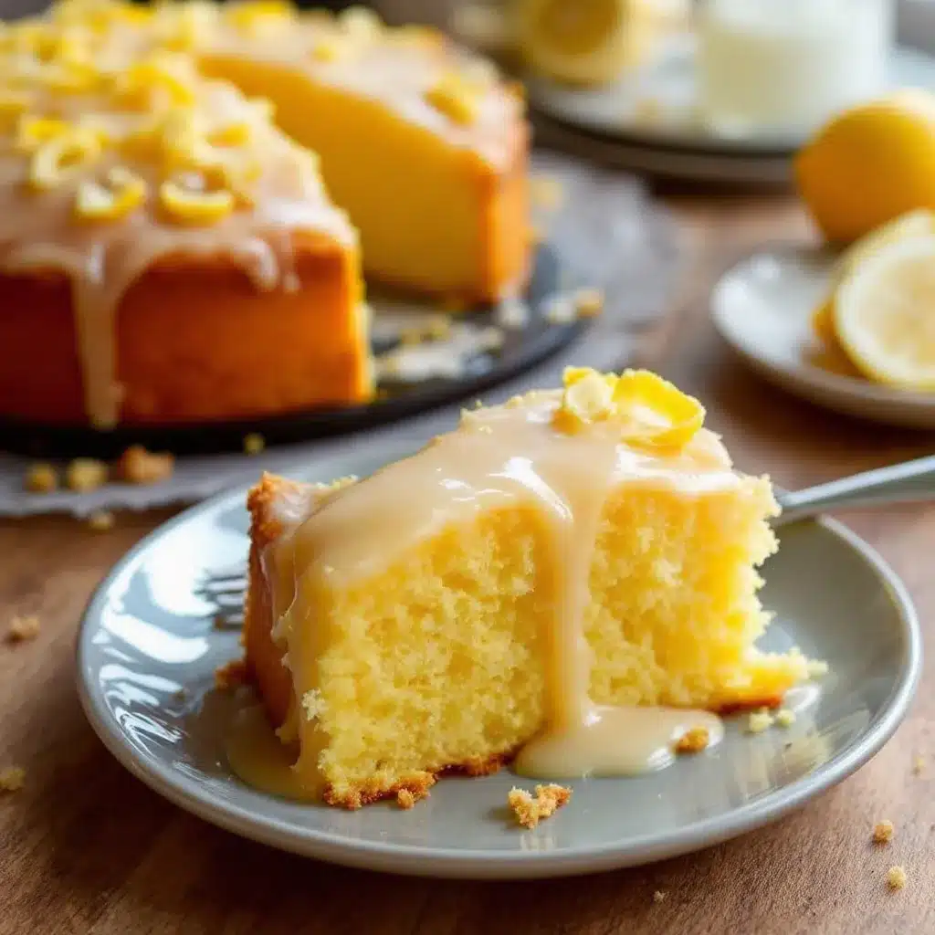 moist limoncello cake with lemon glaze preparation steps