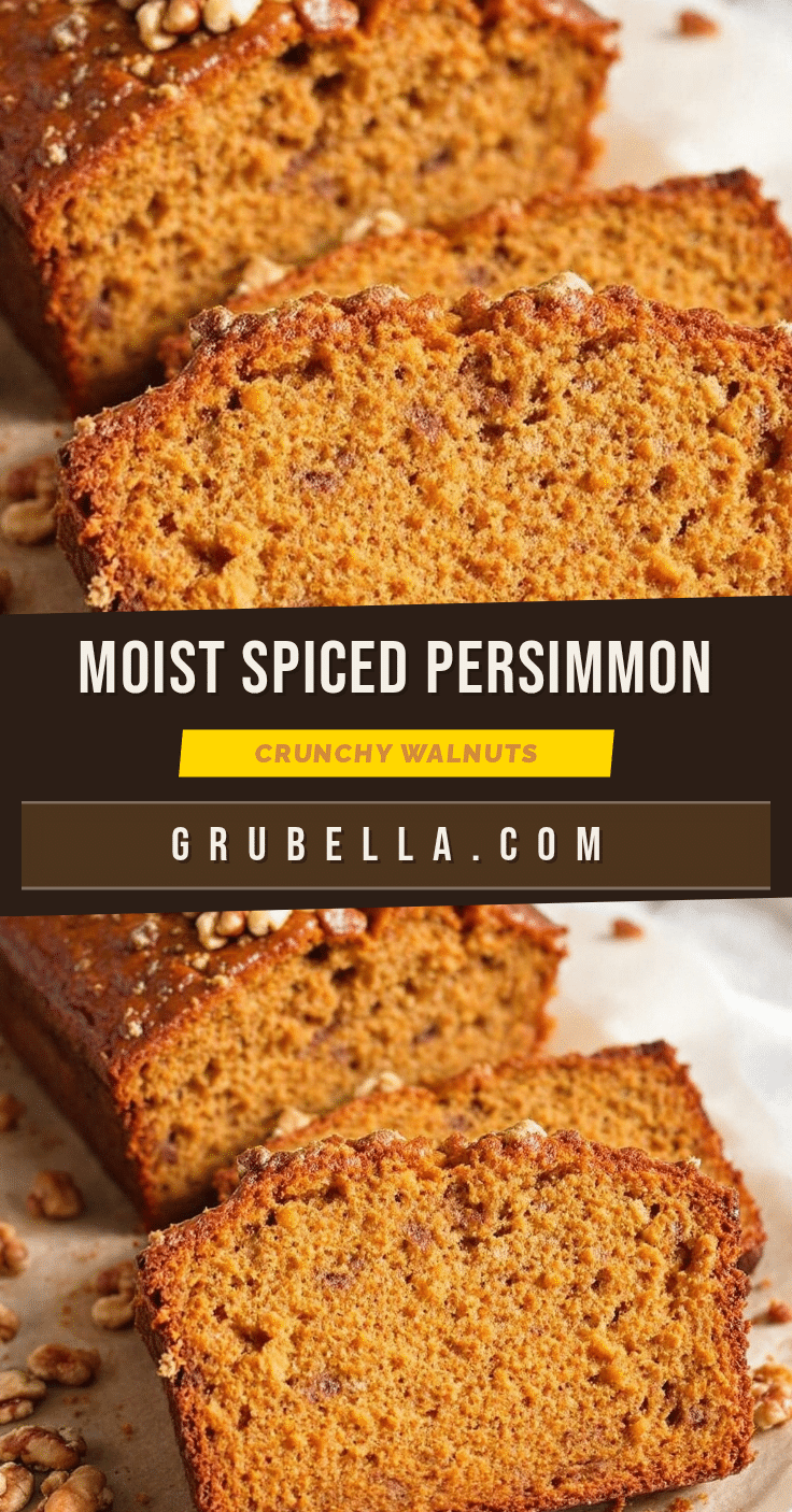 moist spiced persimmon bread with walnuts recipe