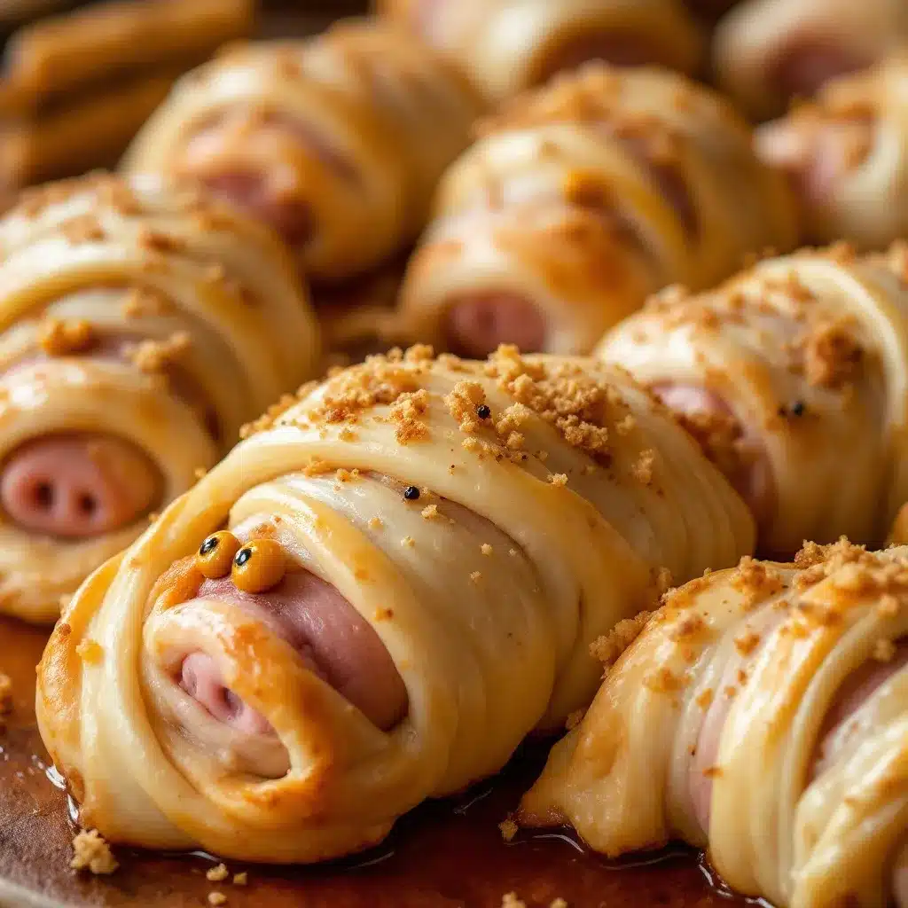 mummy pigs in a blanket preparation steps