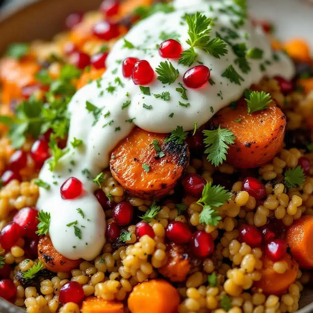 pomegranate glazed roasted carrots - featured image