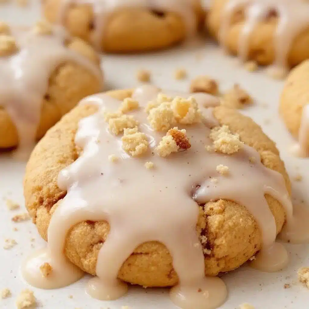 soft persimmon cookies with cinnamon glaze - featured image