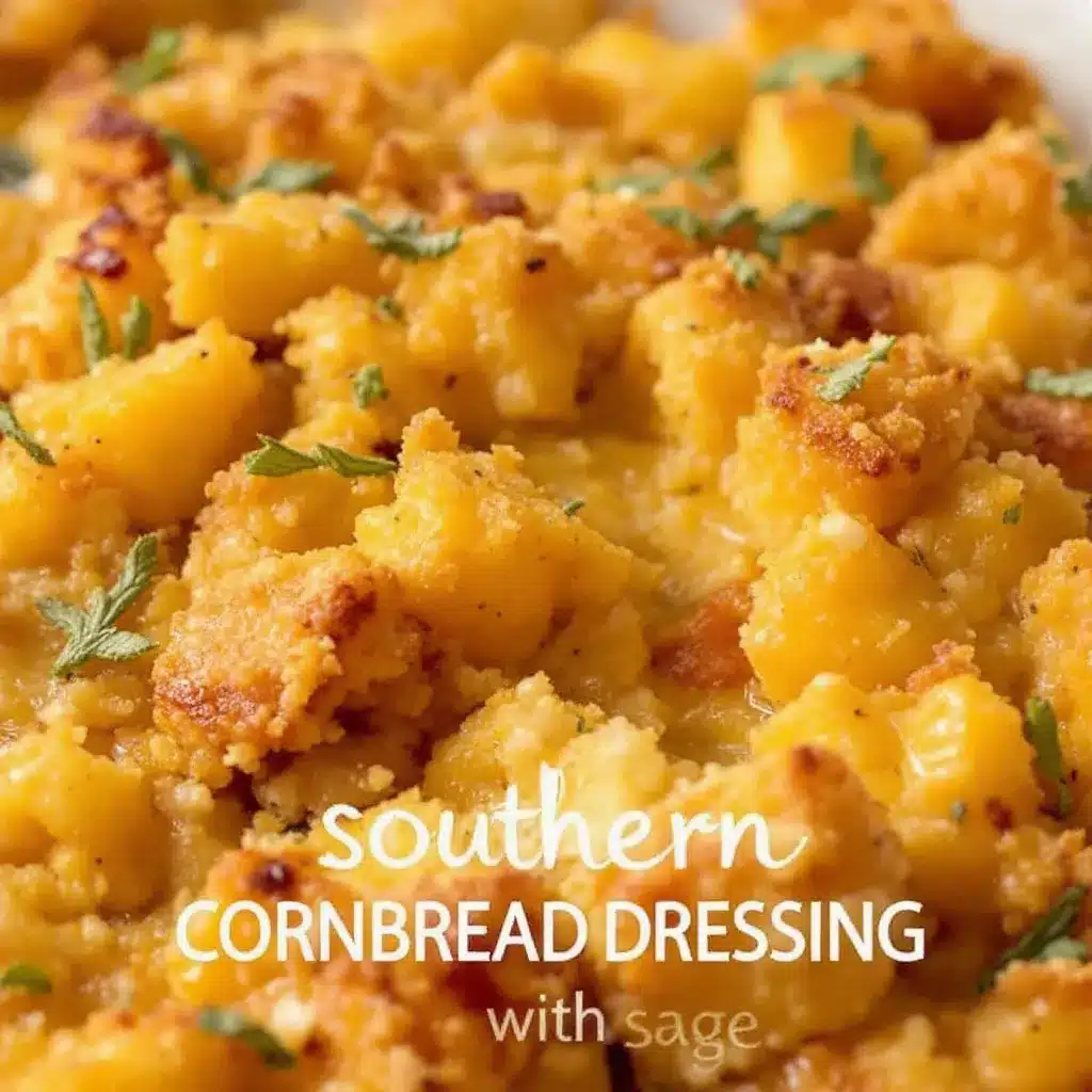 Southern Cornbread Dressing with Sage preparation steps