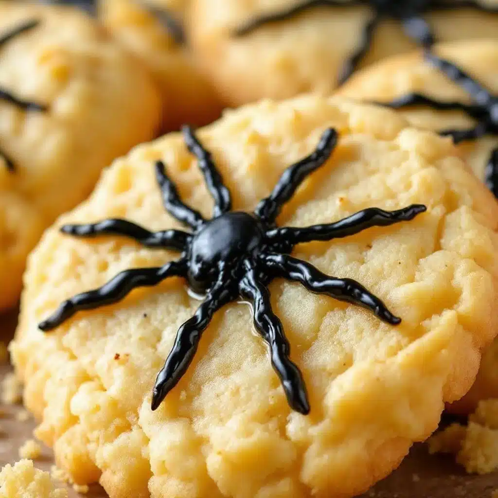 spooky cute Halloween spider sugar cookies - featured image