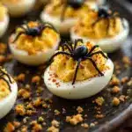 spooky deviled eggs - featured image