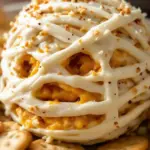 Spooky Halloween Mummy Cheese Ball - featured image