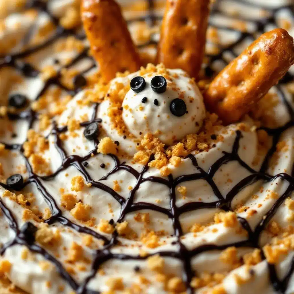 spooky halloween spider web dip - featured image